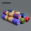 SHENGDE OEm two-color yoga mat for non-slip and thick exercise